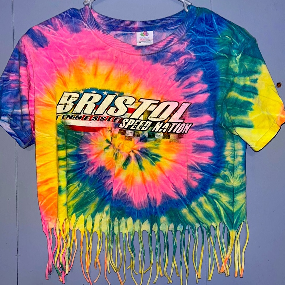 Bristol Motor Speedway tie dye crop top